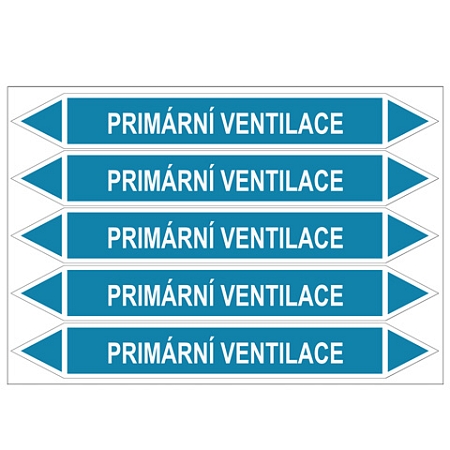 Značení potrubí, primární ventilace